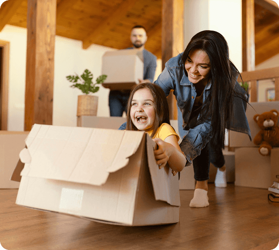 Family enjoying their home